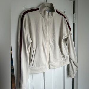 Athleta Finish Line Jacket Bone with redwood Accents